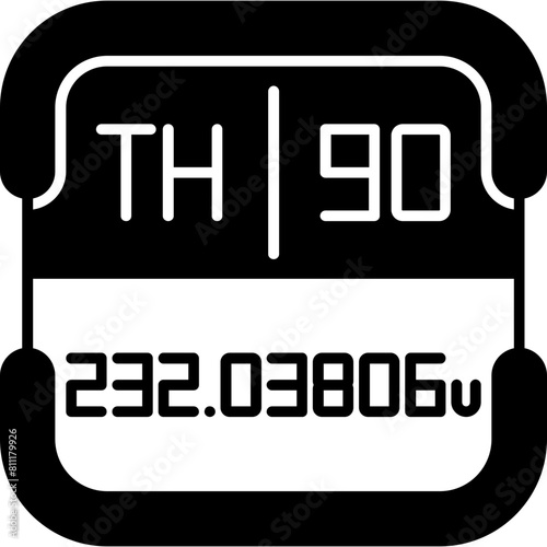 Thorium Periodic Table Element Icon
