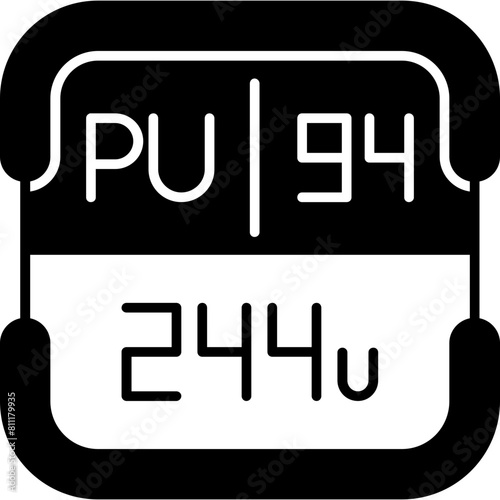 Plutonium Periodic Table Element Icon