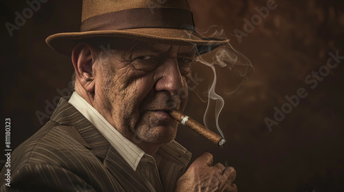 portrait of man with cigar