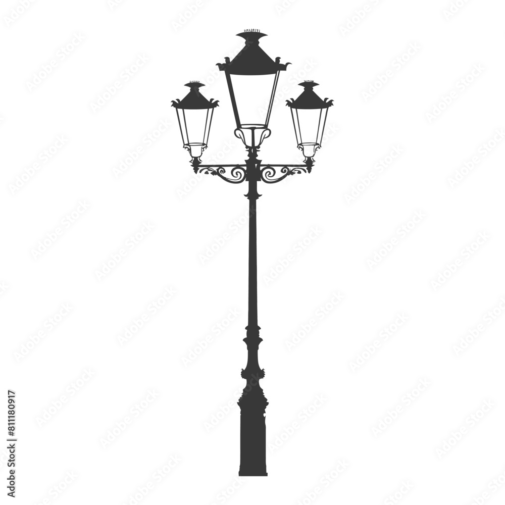 Silhouette Street Light black color only