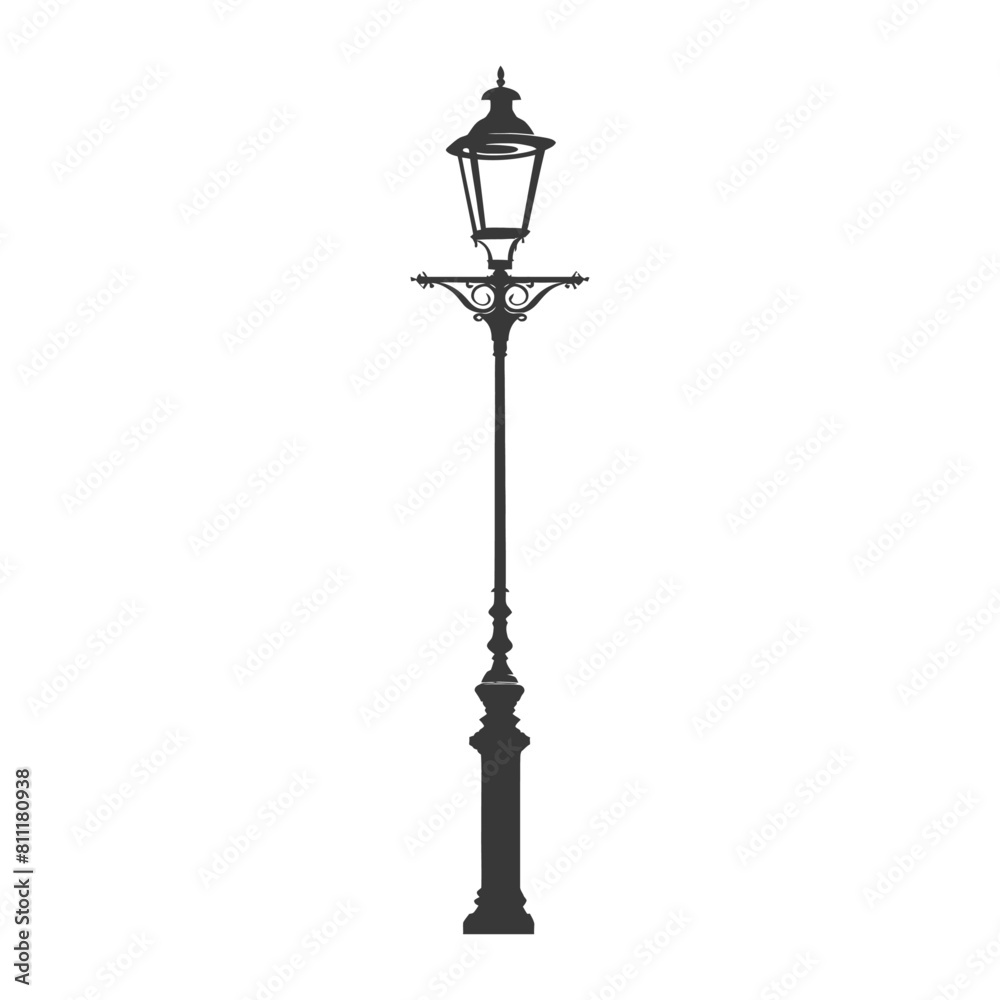 Silhouette Street Light black color only