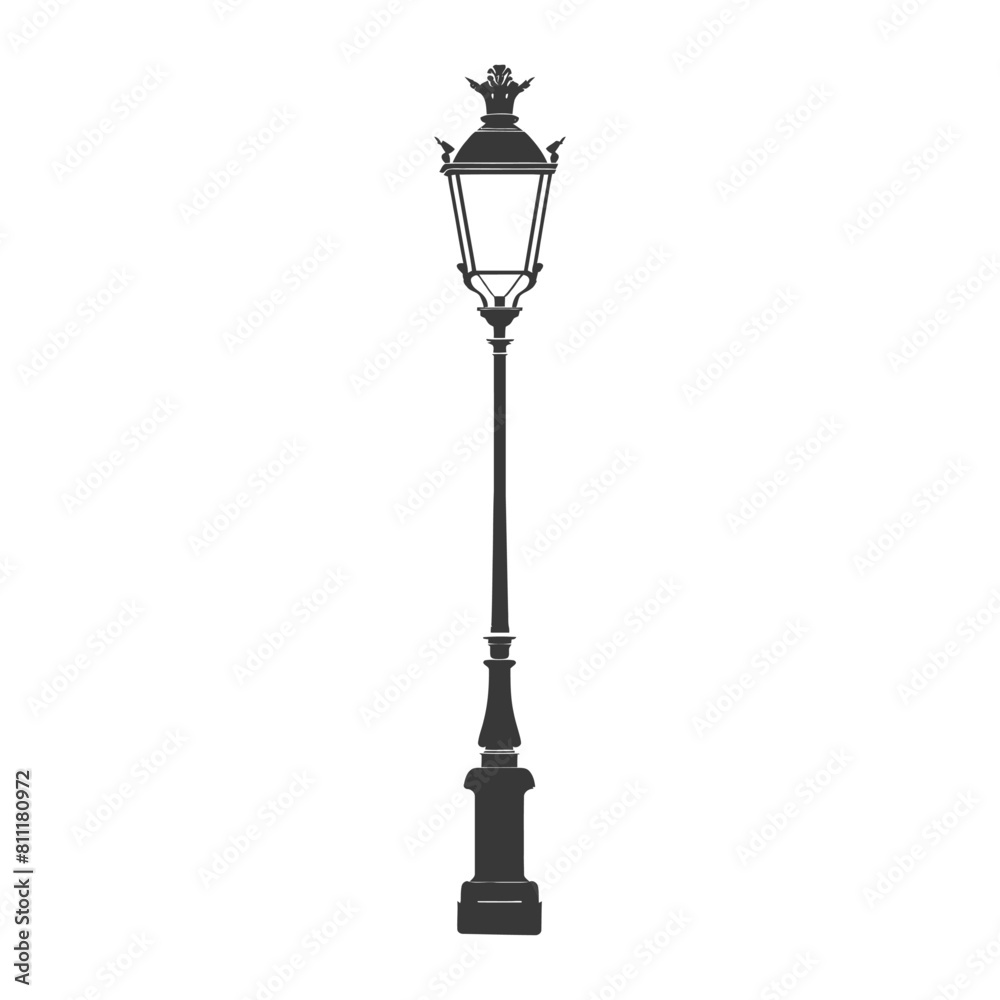 Silhouette Street Light black color only