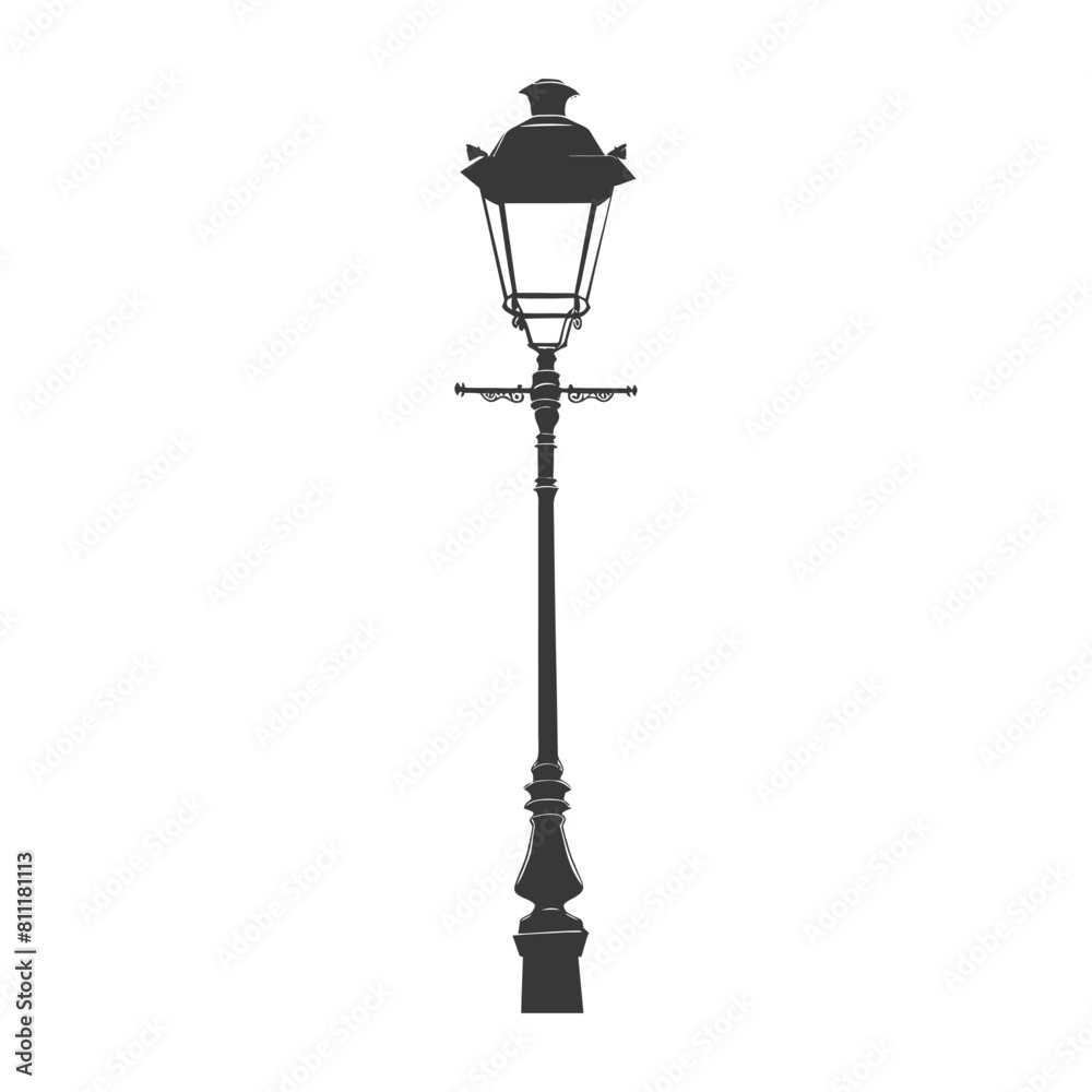 Silhouette Street Light black color only