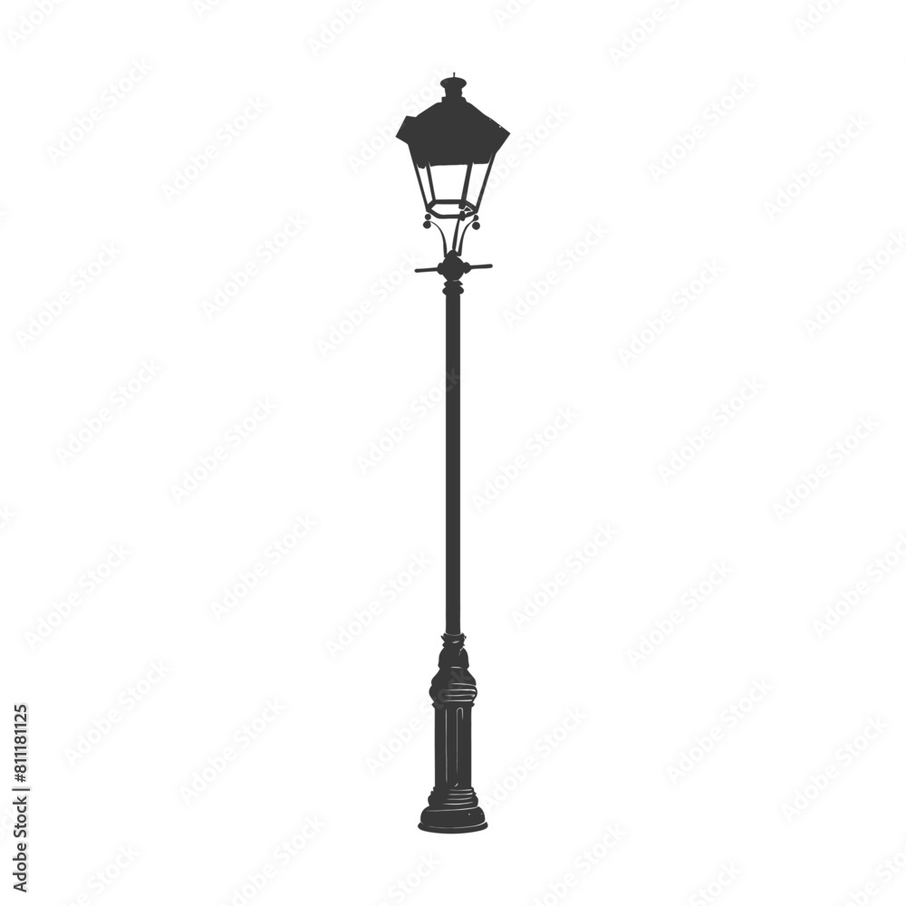 Silhouette Street Light black color only