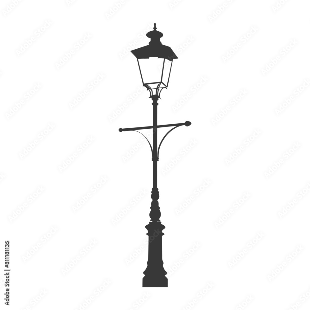 Silhouette Street Light black color only