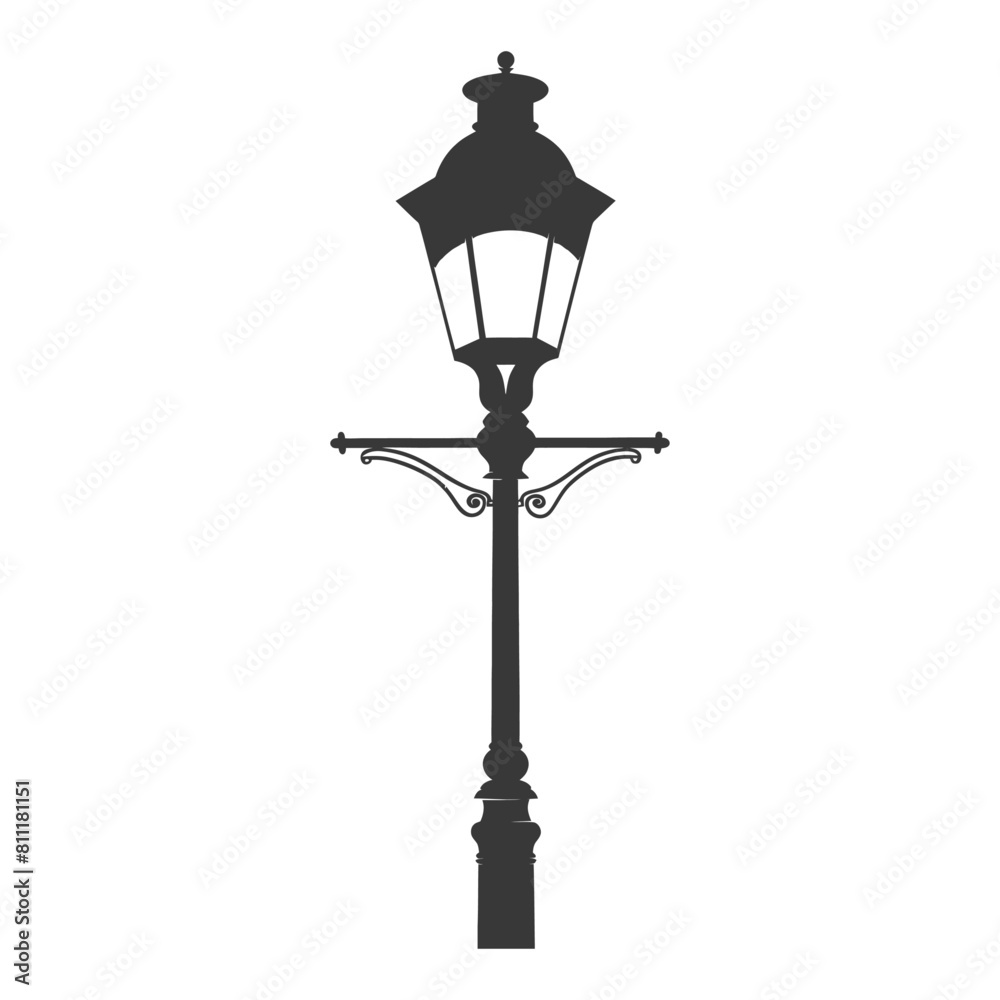 Silhouette Street Light black color only