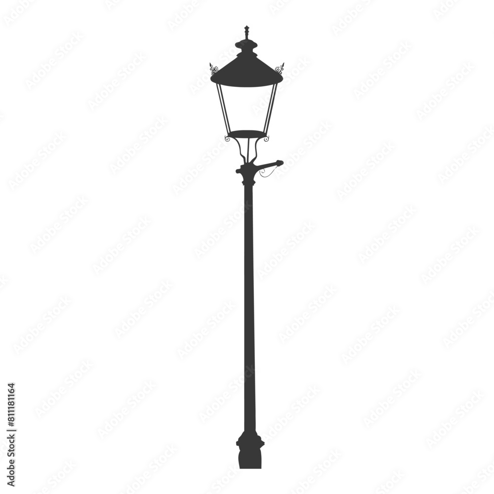 Silhouette Street Light black color only
