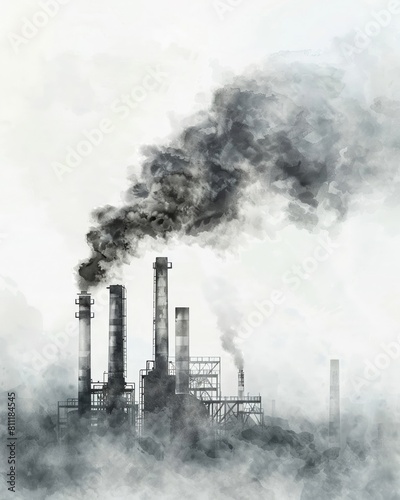 Air pollution from an industrial area