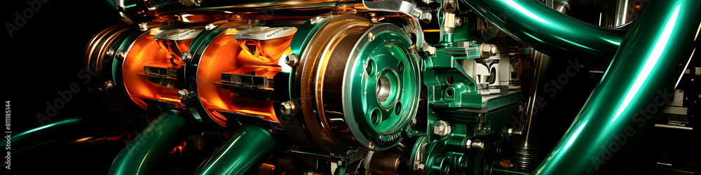 Customized intake manifold of a high-performance vehicle exudes ...