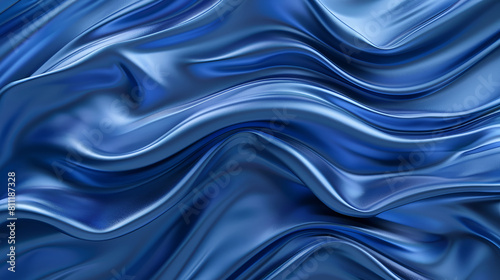 Abstract blue background  beautiful lines and blur  3d render  abstract minimal neon background with glowing wavy line. Blue futuristic wallpaper