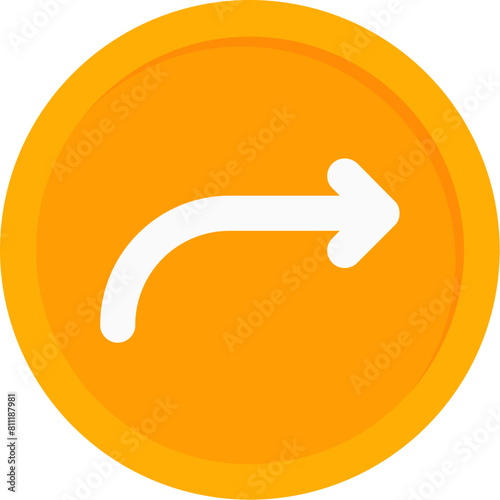 Curved Arrow Right Icon