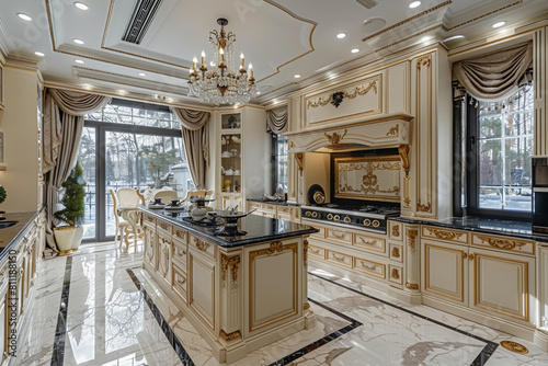 interior of luxury kitchen
