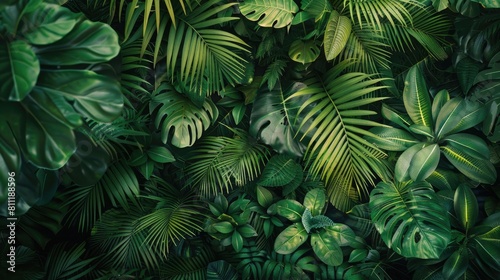 The lush beauty of the rainforest foliage
