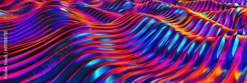 Waveforms in multiple colors pulse with energy, creating a lively and colorful abstract backdrop.