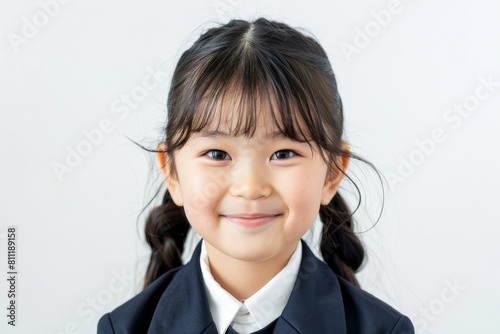 制服を着た笑顔の日本人の小学生の女の子（入学・卒業・受験・勉強・塾・学習塾）
