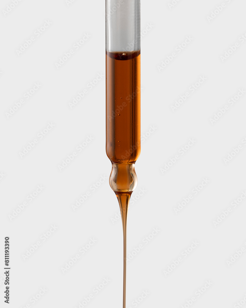 Pipette with droplet cosmetic oil Pipette with droplet cosmetic oil