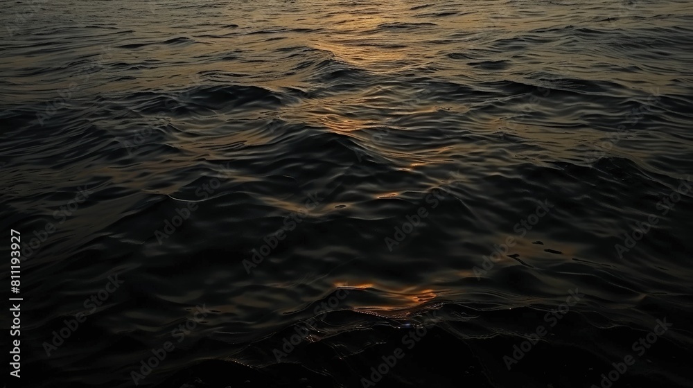 Faint Moonlight Reflecting on the Dark Sea Faint Moonlight Reflecting on the Dark Sea