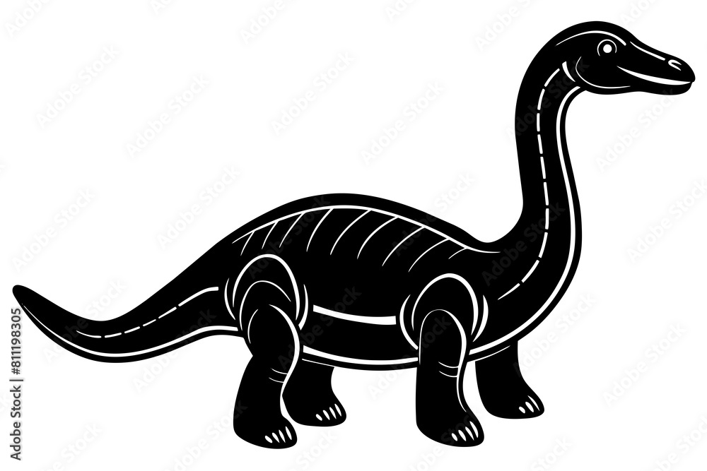 Naklejka premium Dinosaur vector silhouette
