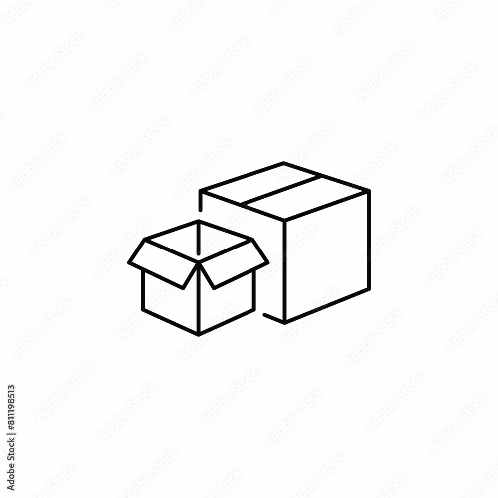 box package big and small size icon box package big and small size icon