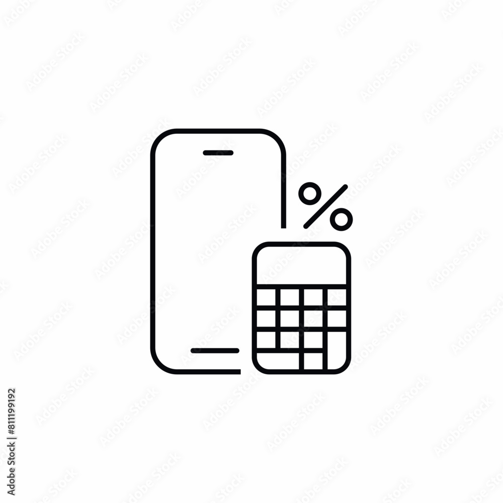 phone device calculator percent icon phone device calculator percent icon
