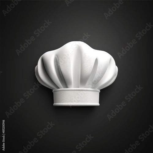 Chefs hat isolated on a black background.