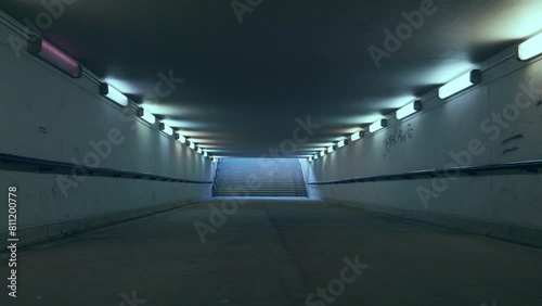 Scarry place in poland balkan underground corridor cinematic photo