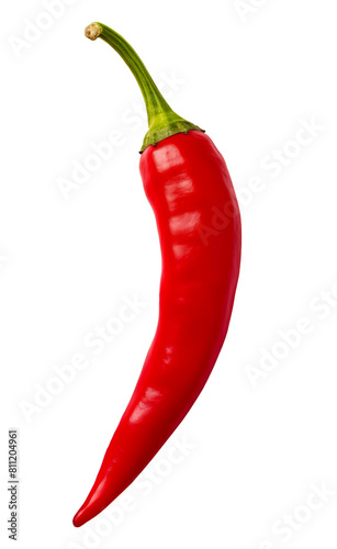 Red chili pepper, transparent background