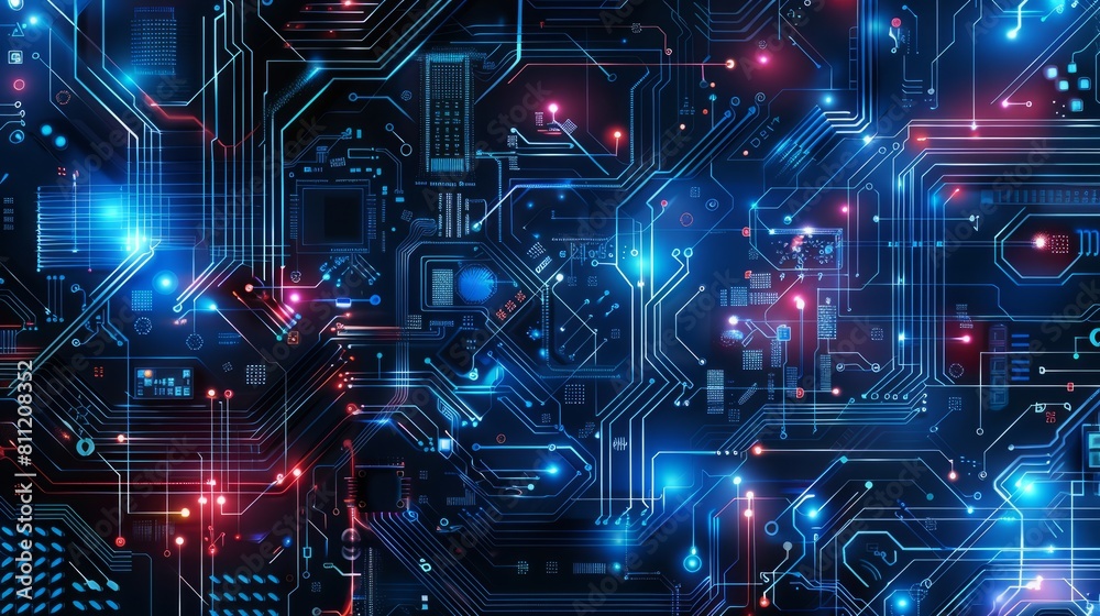 Abstract circuit board futuristic technology processing background hyper realistic Abstract circuit board futuristic technology processing background hyper realistic