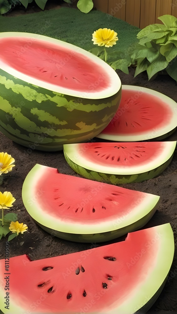 Experience a vibrant oasis of creativity with fresh watermelon-themed garden artistry, bursting with organic charm and juicy inspiration. Experience a vibrant oasis of creativity with fresh watermelon-themed garden artistry, bursting with organic charm and juicy inspiration.