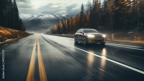 Vehicle stability control highlighted through a dynamic shot photo