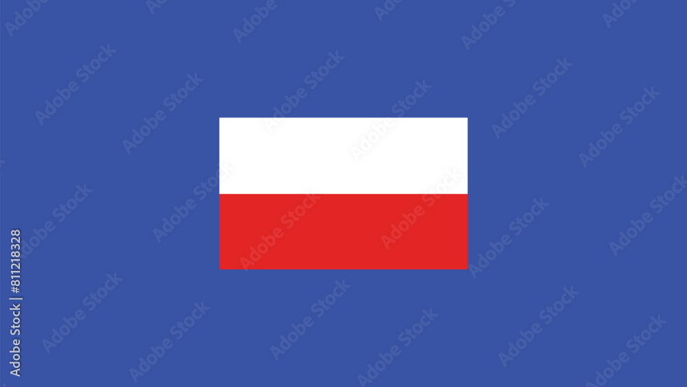 Poland Flag European Nations 2024 Teams Countries European Germany Football Symbol Logo Design Vector Illustration Poland Flag European Nations 2024 Teams Countries European Germany Football Symbol Logo Design Vector Illustration