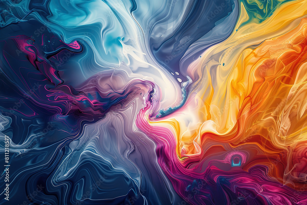abstract image with colorful swirls of paint, representing the flow of ideas