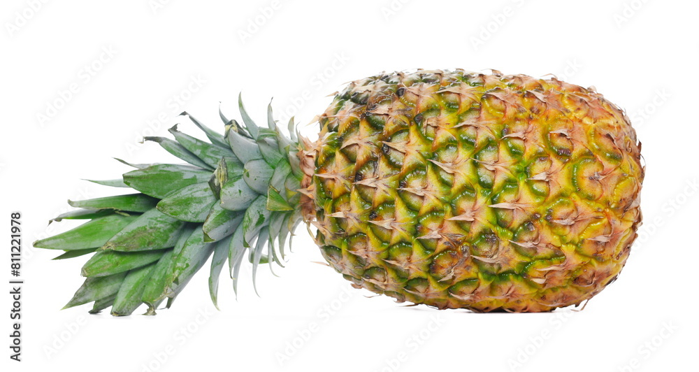 Pineapple isolated on white background, side view Pineapple isolated on white background, side view