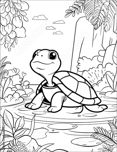 Vector Turtle Coloring Pages Fun for Kids of All Ages