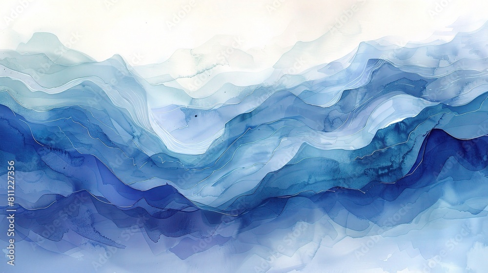 An abstract icy blue landscape with hints of white, evoking a frozen lake, glacier, or a majestic iceberg An abstract icy blue landscape with hints of white, evoking a frozen lake, glacier, or a majestic iceberg