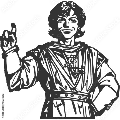 Quest Vintage Illustration Vector