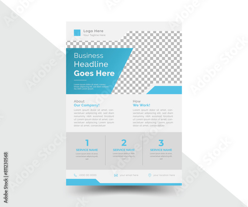 Creative corporate business flyer, business brochure, business poster layout templet in A4