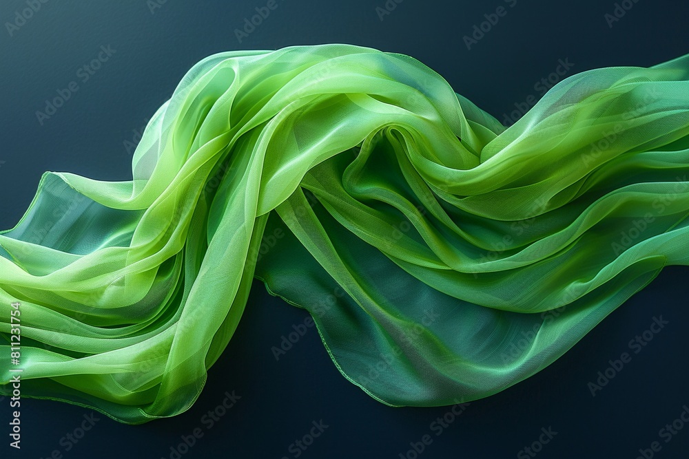 Abstract green smoke swirls and flows on a black background Abstract green smoke swirls and flows on a black background