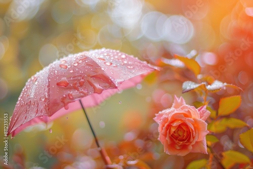 Umbrella of Hope: Fighting Cancer in October Rose with a Dream and a Rose photo