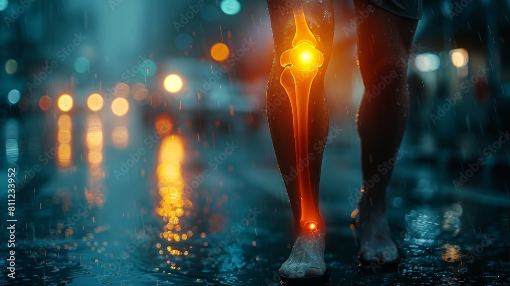 Inflammation or overuse in a knee joint can cause iliotibial band