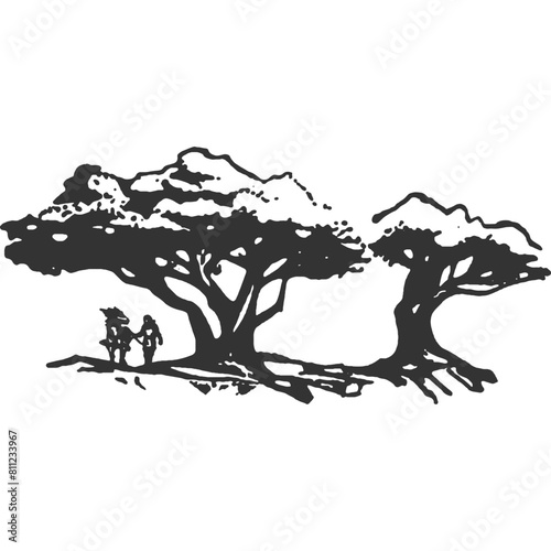 Unforgettable Journey Vintage Illustration Vector