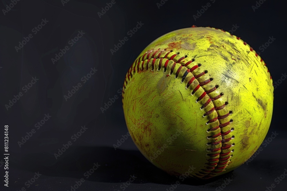 Strike Out in Style! Yellow High School and Youth Fastpitch Softball with Red Seam and Leather Strike Out in Style! Yellow High School and Youth Fastpitch Softball with Red Seam and Leather