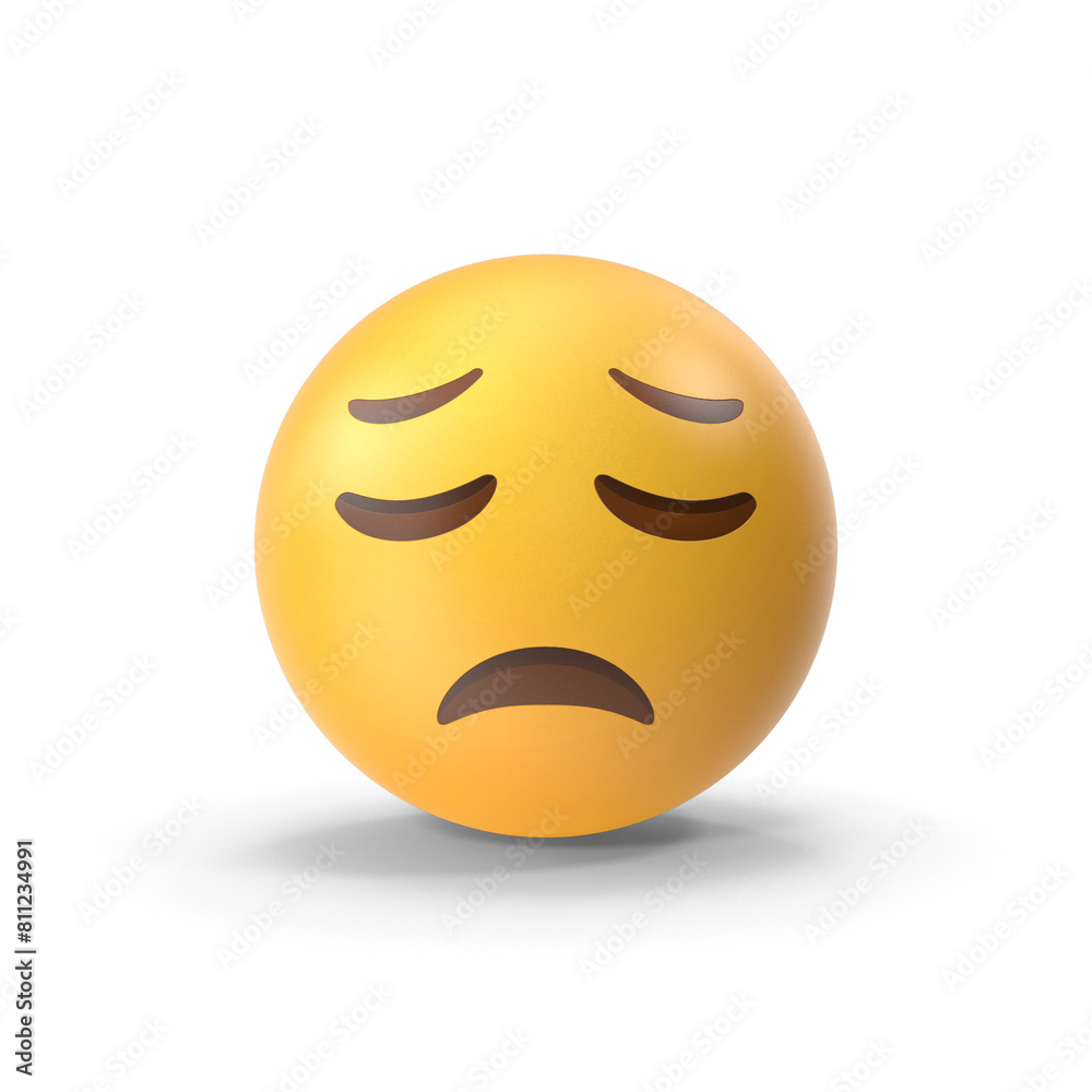 Fototapeta premium Disappointed face expression emoticon