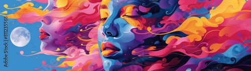 The image is an abstract painting