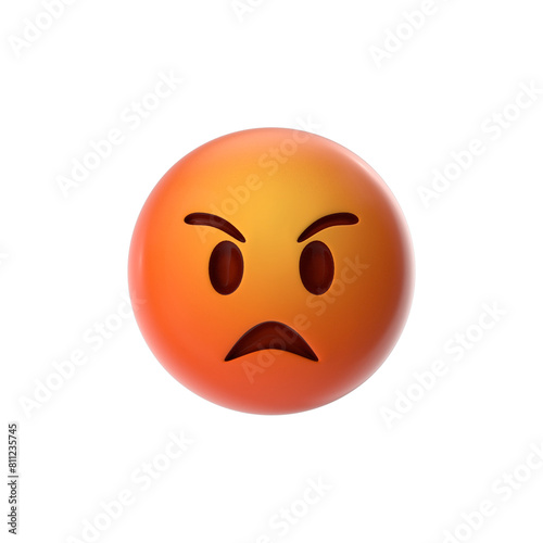 Red angry emoji face