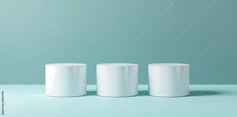 White Cylindrical Pedestal Podiums for Product Placement/Advertisement White Cylindrical Pedestal Podiums for Product Placement/Advertisement