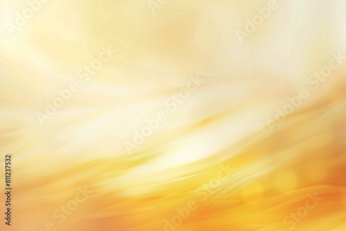 Abstract yellow background with smooth lines and bokeh lights