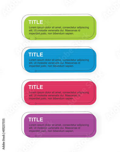 colorful set of infographics list items