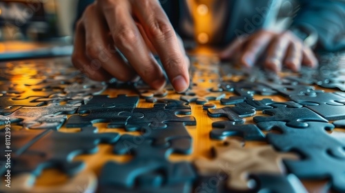 Dynamic business environment showcasing the concept of business agility, with symbols representing company transformation towards higher efficiency and rapid adaptation to market changes.