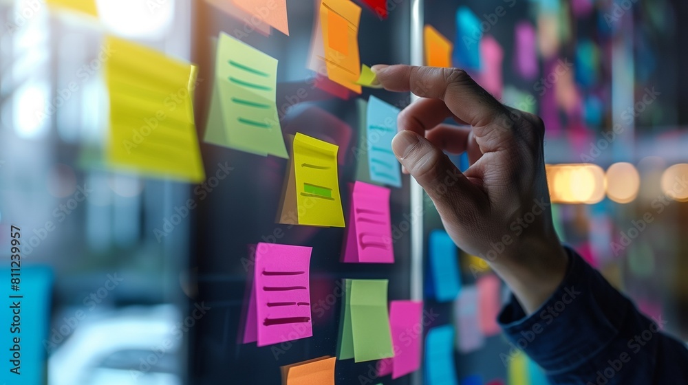 A conceptual image illustrating business agility with dynamic figures ...